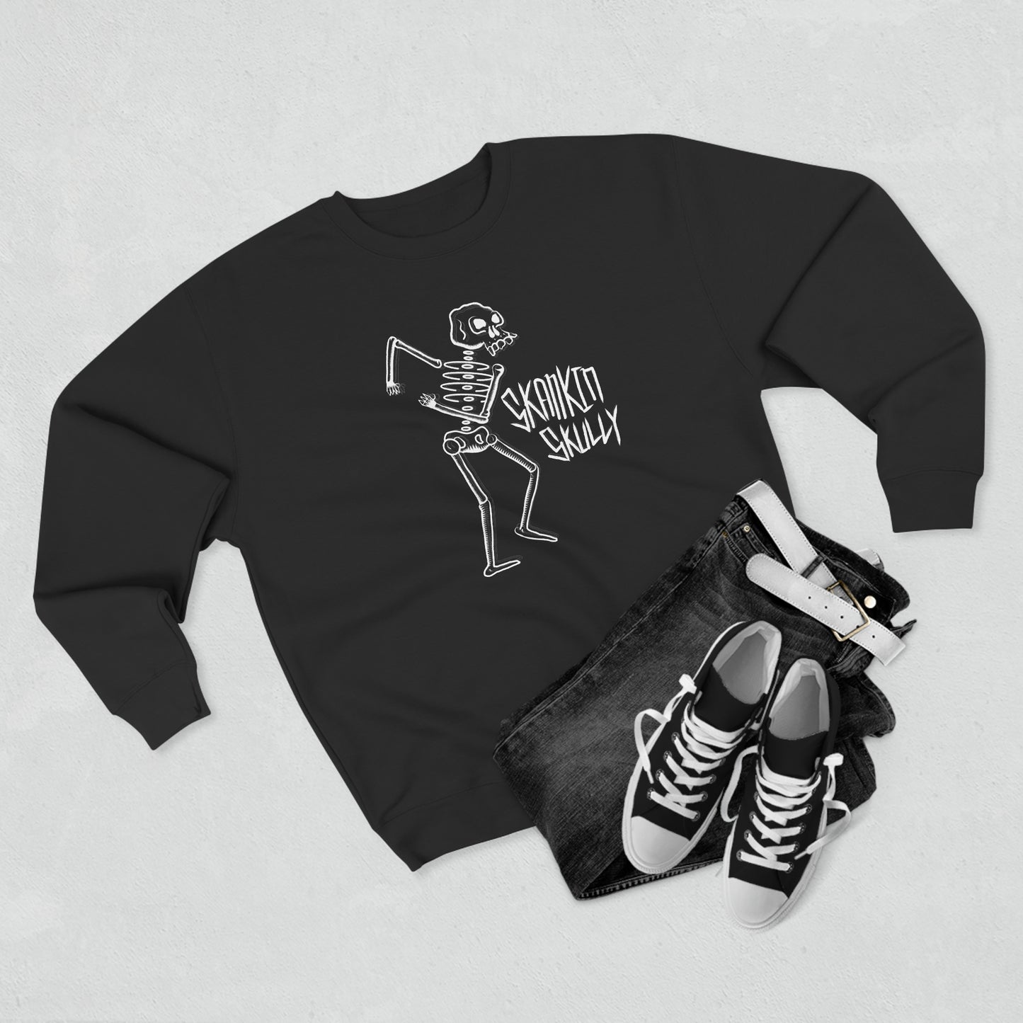 Skankin Skully Premium Crewneck Sweatshirt