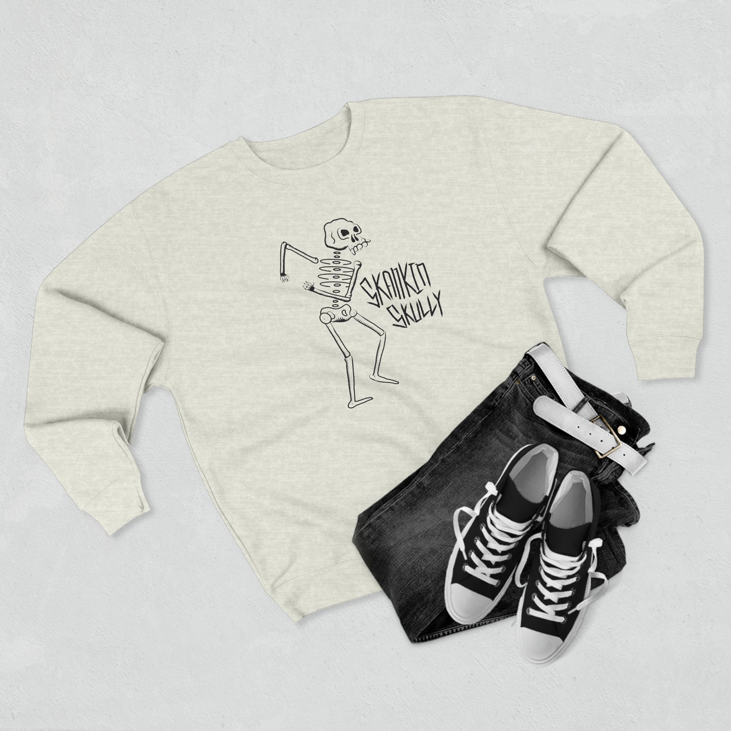 Skankin Skully Premium Crewneck Sweatshirt