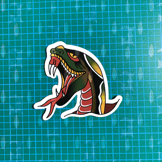 Snake Head Vinyl Sticker 3.5"