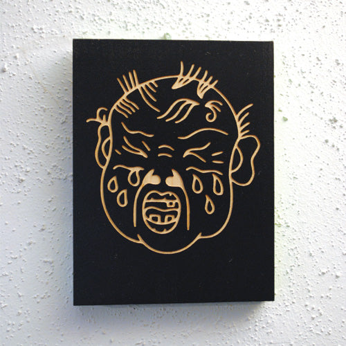 CryBaby Wood Carving 5.5"x7.2"