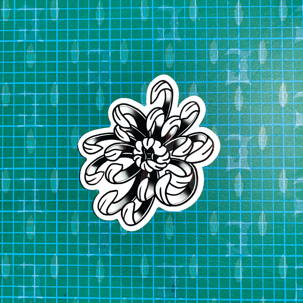 Chrysanthemum Vinyl Sticker 3.5"